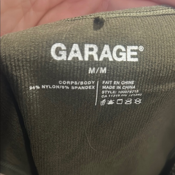 Garage Olive Green Cut-Out Tank Top - Picture 4 of 4